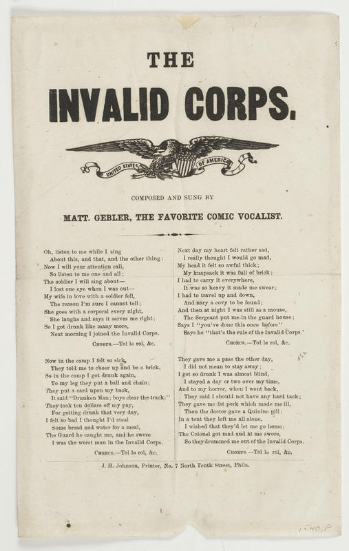 Song sheet of the Invalid Corps